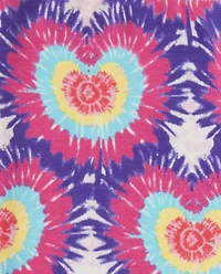 Girls Tie Dye Heart Capri Leggings - Music Festival