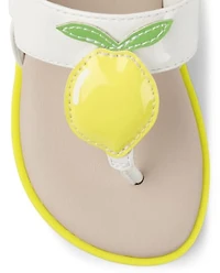 Sandales Fille Applique Citron - Citrus & Sunshine