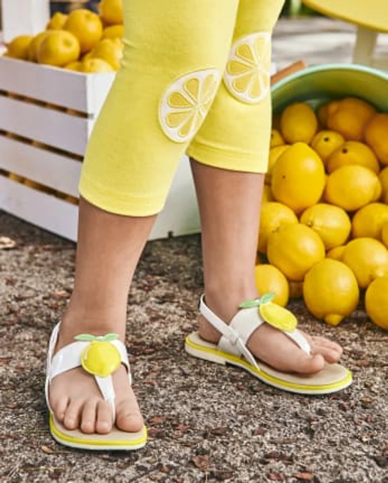 Sandales Fille Applique Citron - Citrus & Sunshine