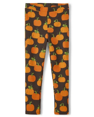 Girls Pumpkin Ponte Jeggings - Perfect