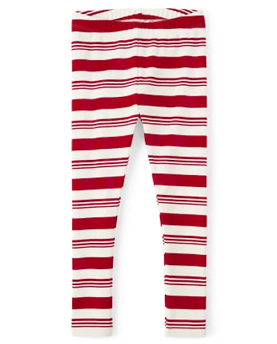 Girls Striped Leggings - Holiday Express
