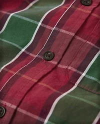Boys Matching Family Plaid Button Up Shirt - Holiday Traditions