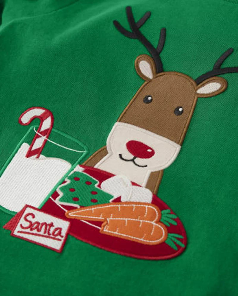 Boys Embroidered Reindeer Layered Top - Holiday Express