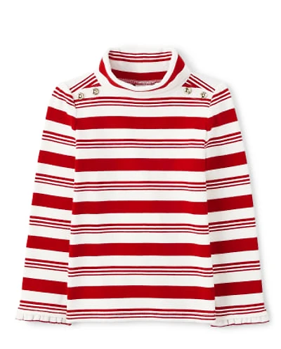 Girls Striped Turtleneck - Holiday Express