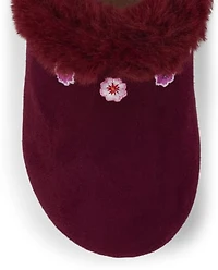 Girls Embroidered Flower Clogs - Spice Market