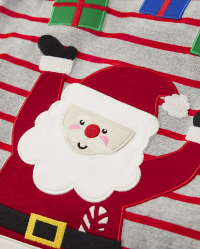 Boys Striped Santa Top - Holiday Express