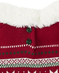 Girls Snowflake Fairisle Sweater Dress - Holiday Traditions