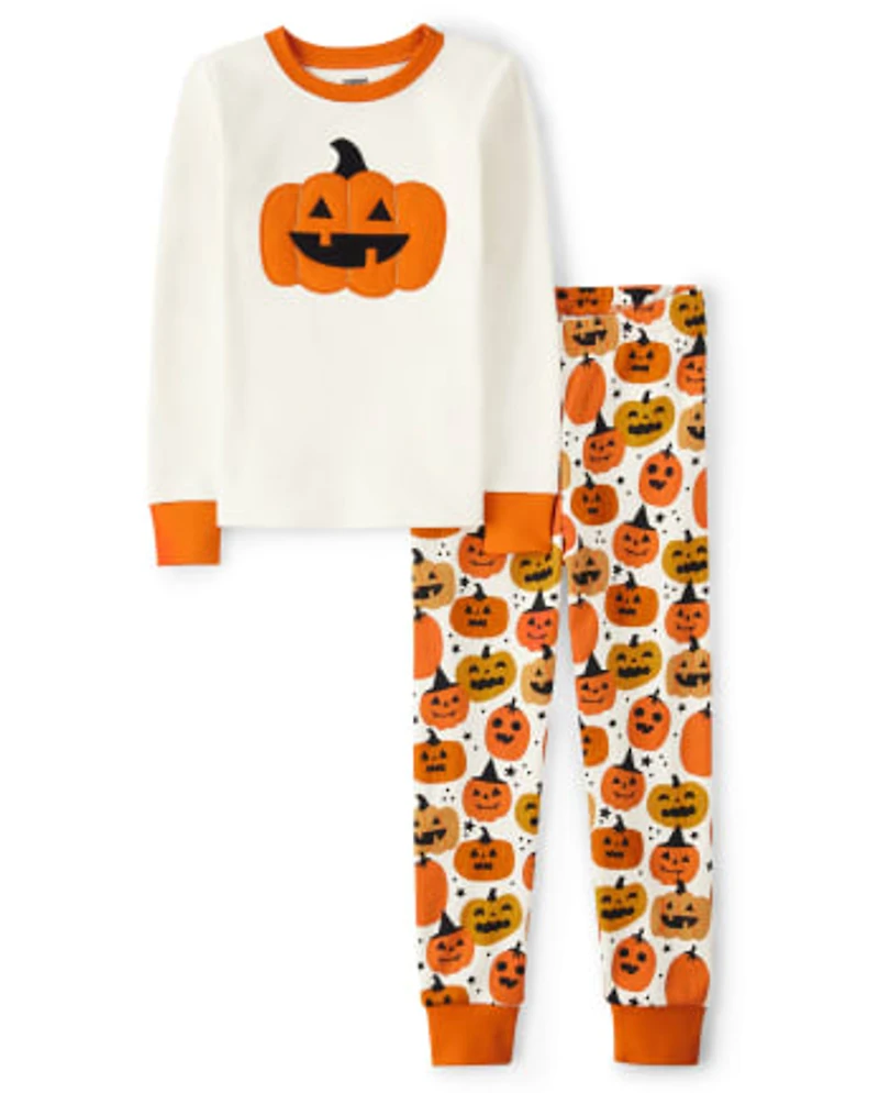 Kids Pumpkin Snug Fit Cotton Pajamas - Gymmies