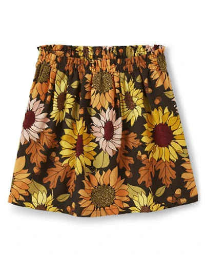 Girls Sunflower Skort - Autumn Harvest