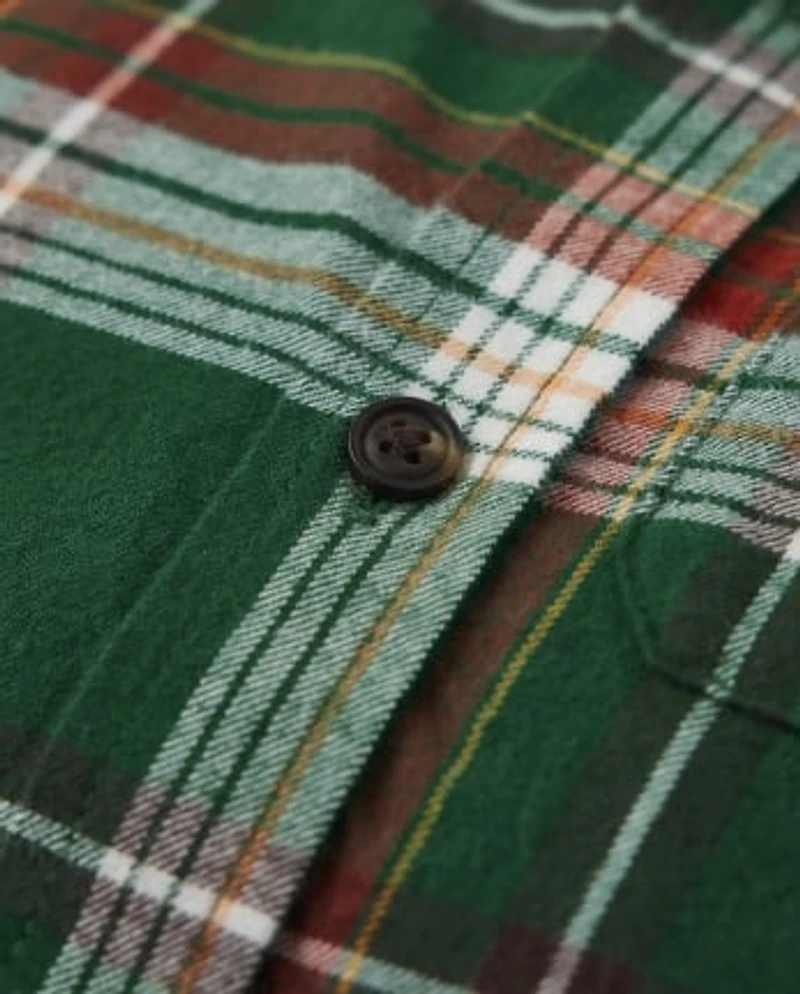 Boys Plaid Button Up Shirt - Autumn Harvest