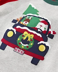 Boys Embroidered Truck Raglan Top - Holiday Express