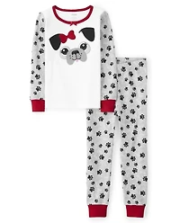Girls Pug Snug Fit Cotton Pajamas - Gymmies