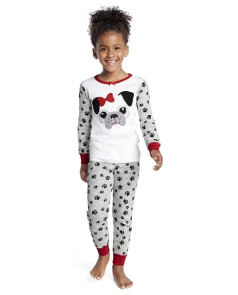 Girls Pug Snug Fit Cotton Pajamas - Gymmies