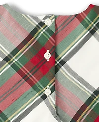 Girls Matching Family Plaid Bow Dress - Celebrations