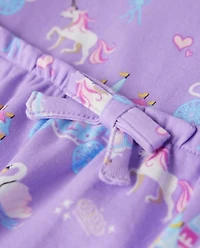 Girls Castle Babydoll Top - Unicorn Princess
