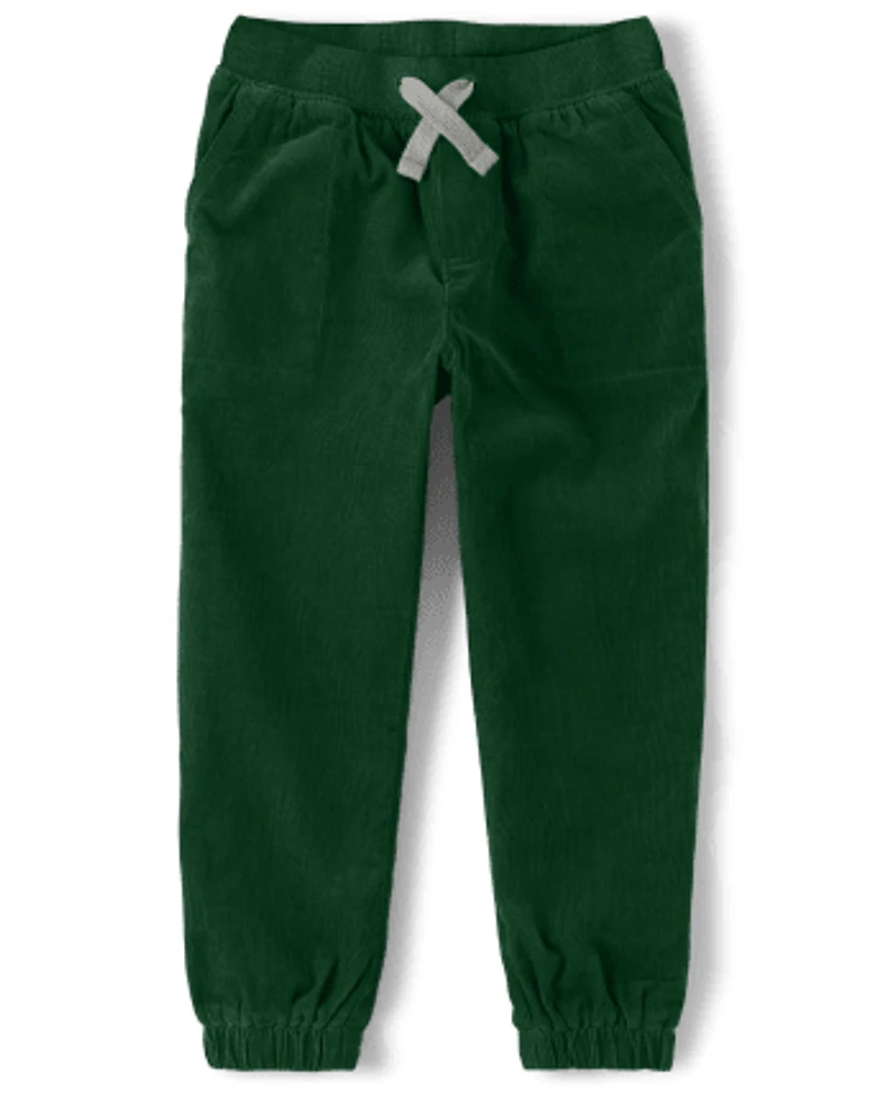 Boys Corduroy Pull On Pants - Gingerbread House