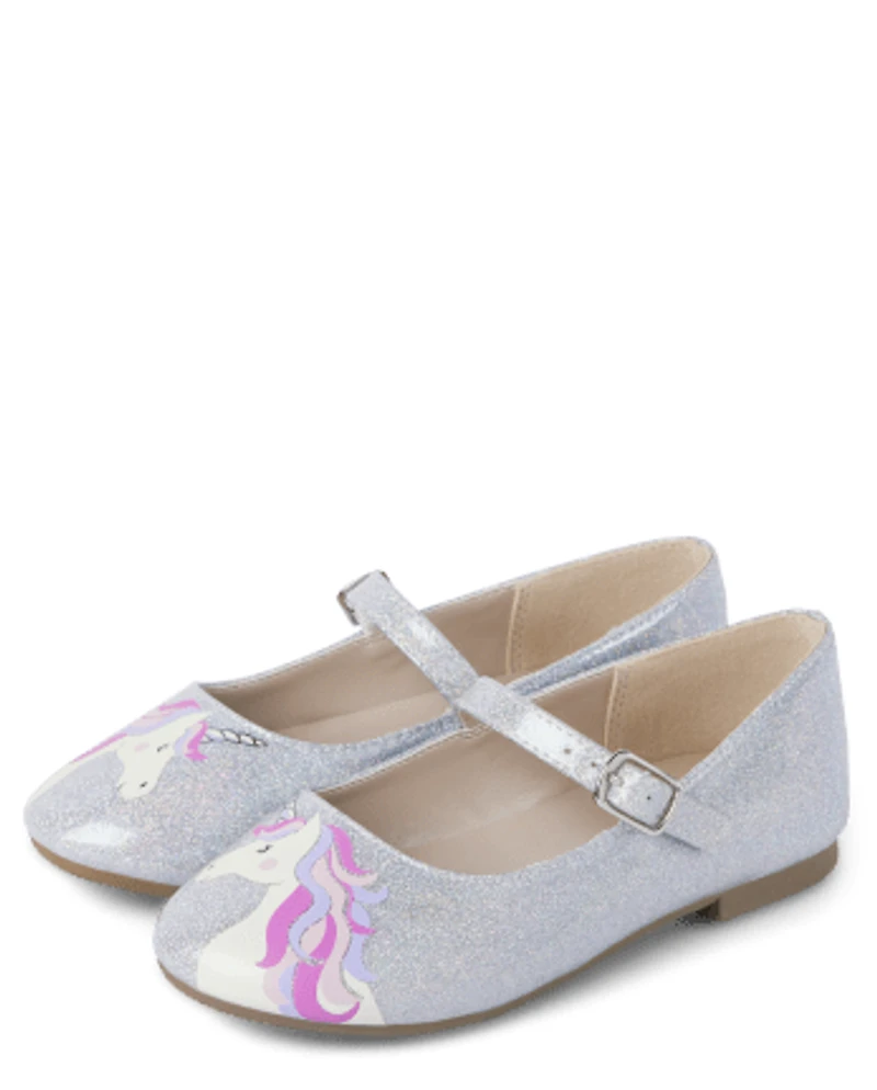 Girls Unicorn Ballet Flats - Princess