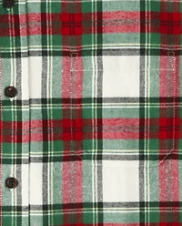 Mens Matching Family Plaid Button Up Shirt - Celebrations