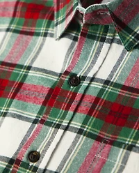 Mens Matching Family Plaid Button Up Shirt - Celebrations