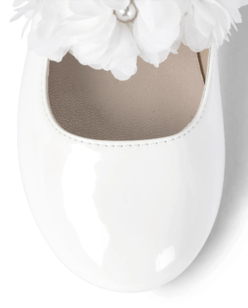 Girls Floral Ballet Flats - All Dressed Up