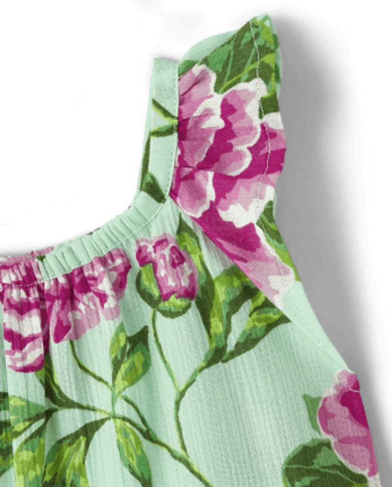 Girls Floral Ruffle Cover-Up - Splish-Splash