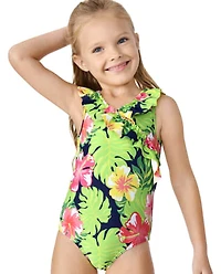 Maillot de bain une pièce Fille Famille assortie Tropical Ruffle - Aloha