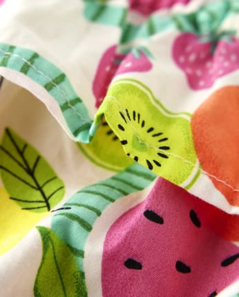 Girls Fruit Ruffle Dress - Festive