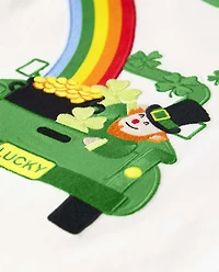 Boys Embroidered St. Patrick's Day Top - Little Leprechaun