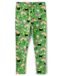 Girls St. Patrick's Day Leggings - Little Leprechaun