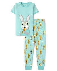 Boys Bunny Snug Fit Cotton Pajamas - Gymmies