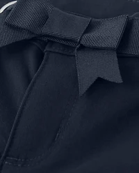 Girls Wrinkle-Resistant Belted Chino Pants