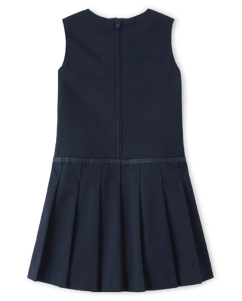 Girls Wrinkle-Resistant Pleated Jumper - Uniform