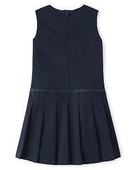 Girls Wrinkle-Resistant Pleated Jumper - Uniform