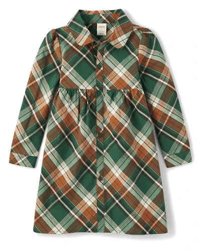 Girls Plaid Shirt Dress - Friendly Fox