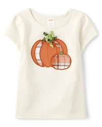 Girls Embroidered Pumpkin Top - Lil'