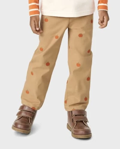 Boys Schiffli Pumpkin Twill Chino Pants - Lil'