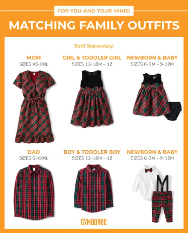 Mens Matching Family Plaid Poplin Button Up Shirt - A Royal Christmas