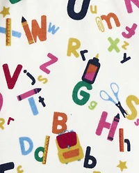 Girls Alphabet Leggings - Apple Orchard