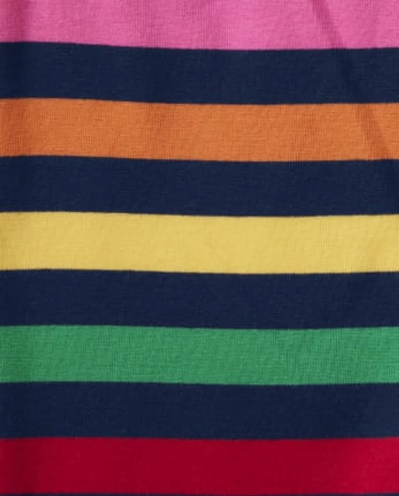 Girls Rainbow Striped Leggings - Apple Orchard