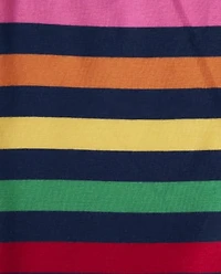 Girls Rainbow Striped Leggings - Apple Orchard