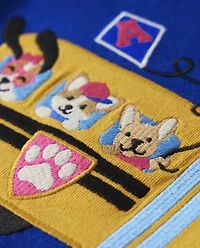 Girls Embroidered School Bus Top - Prep