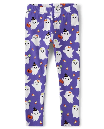 Girls Ghost Leggings - Trick or Treat