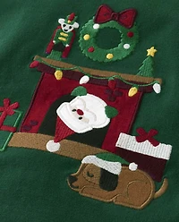 Boys Embroidered Santa Top - Nutcracker