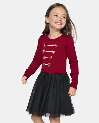 Girls Nutcracker Uniform Sweater Dress