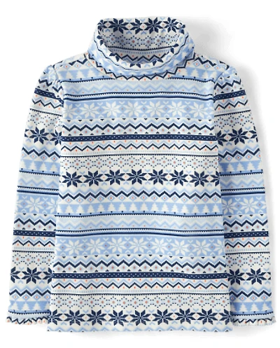 Girls Snowflake Fairisle Turtleneck
