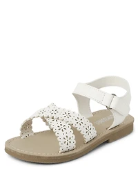 Girls Floral Sandals