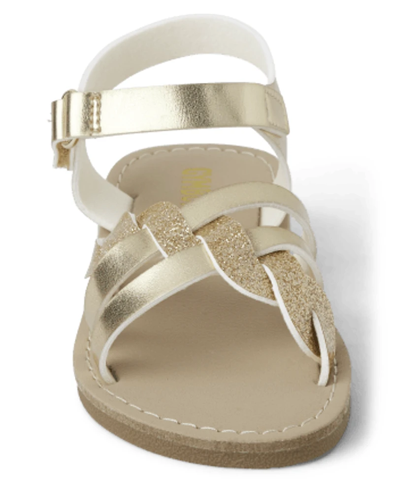 Girls Glitter Sandals
