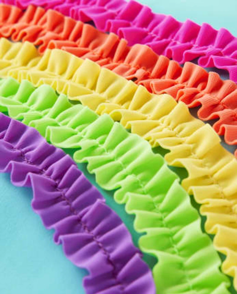 Girls Ruffle Rainbow One Piece Swimsuit - Swim