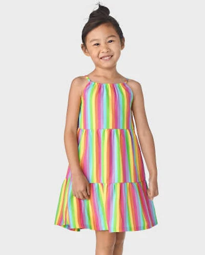 Girls Rainbow Tiered Cover-Up - Splish-Splash