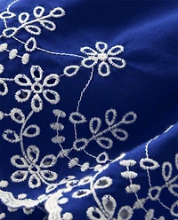 Girls Mommy And Me Eyelet Fit Flare Dress - Blue Belle
